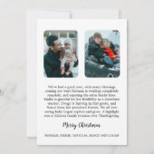 Minimalistische moderne 3Photo Peace Love Joy Nieu Feestdagenkaart (Achterkant)