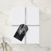 Minimalistische moderne aangepaste foto bruiloft b cadeaulabel (Met Touw)
