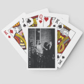 Minimalistische moderne aangepaste foto bruiloft d pokerkaarten (Achterkant)