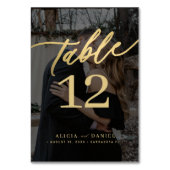 Minimalistische moderne aangepaste foto goud zwart kaart (Achterkant)