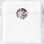 Minimalistische moderne aangepaste fototekst Chano Ronde Sticker (Tas)