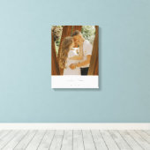 Minimalistische moderne aangepaste koppel foto canvas afdruk (Insitu (Houten vloer))