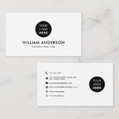 Minimalistische moderne aangepaste logo-pictogramm visitekaartje (Voorkant / Achterkant)