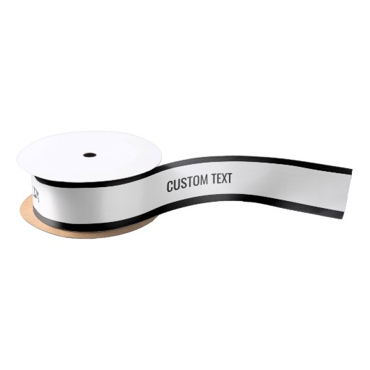 Minimalistische moderne aangepaste tekst Elegant z Satijnen Lint (Spoel)