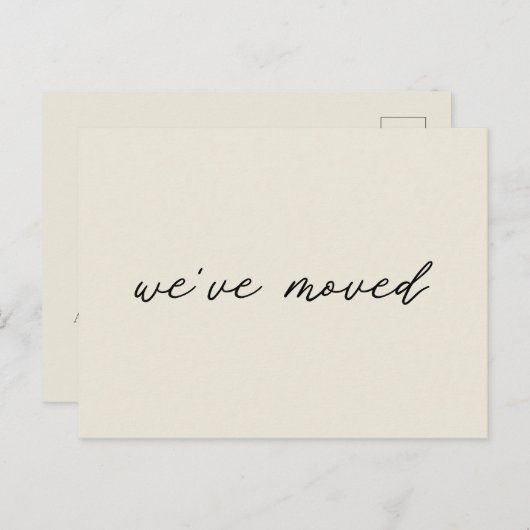 Minimalistische moderne aankondiging van het scrip briefkaart (Voorkant / Achterkant)