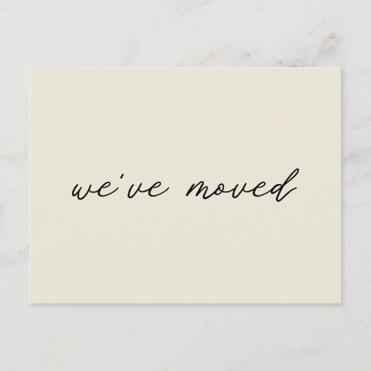 Minimalistische moderne aankondiging van het scrip briefkaart (Voorkant)