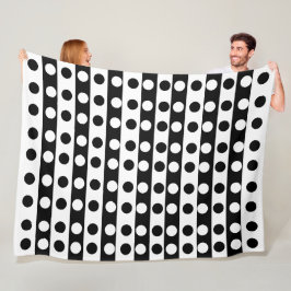 Minimalistische Moderne Abstract Zwart en Wit Eenv Fleece Deken