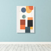 Minimalistische moderne Abstracte geometrische kun Canvas Afdruk (Insitu (Houten vloer))