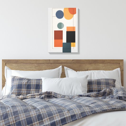Minimalistische moderne Abstracte geometrische kun Canvas Afdruk (Insitu (Slaapkamer))