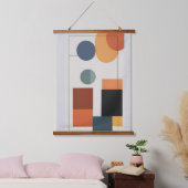 Minimalistische moderne Abstracte geometrische kun Hangend Wandkleed (Slaapkamer)