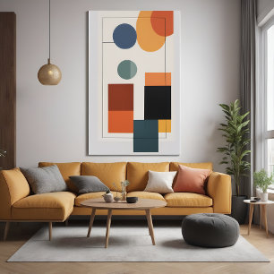 Minimalistische moderne Abstracte geometrische kun Poster