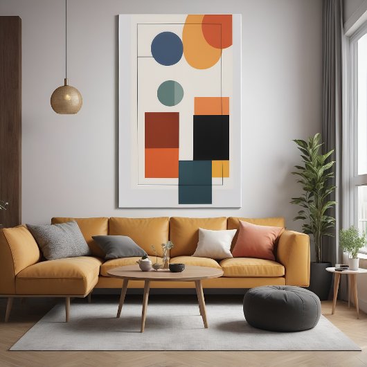 Minimalistische moderne Abstracte geometrische kun Poster