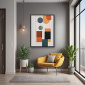 Minimalistische moderne Abstracte geometrische kun Poster