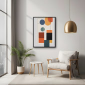 Minimalistische moderne Abstracte geometrische kun Poster