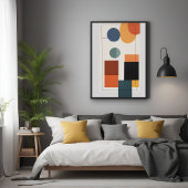 Minimalistische moderne Abstracte geometrische kun Poster