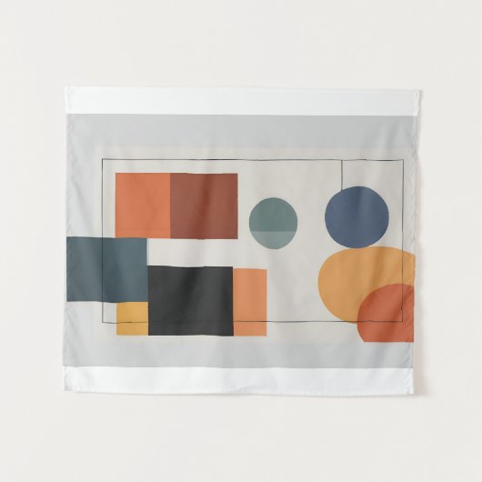 Minimalistische moderne Abstracte geometrische kun Wandkleed (Voorkant (horizontaal))