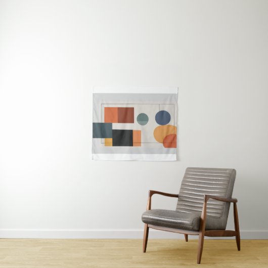 Minimalistische moderne Abstracte geometrische kun Wandkleed (In Situ (horizontaal))