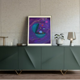 Minimalistische moderne Abstracte kunst nr. 6 Poster