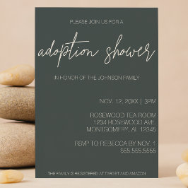 Minimalistische moderne adoptie Baby/kinderdouche Kaart