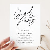 Minimalistische moderne afstudeerfeest uitnodiging