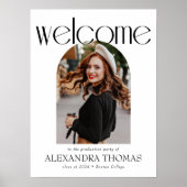Minimalistische & moderne afstudeerfeest welkom poster (Voorkant)