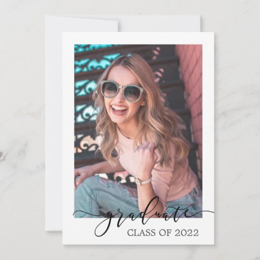 Minimalistische moderne Afstuderen foto's Afbeeldi Aankondiging (Voorkant)