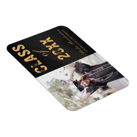 Minimalistische moderne Afstuderen Kaart Magneet (Rechterzijde)