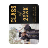 Minimalistische moderne Afstuderen Kaart Magneet (Verticaal)