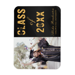 Minimalistische moderne Afstuderen Kaart Magneet