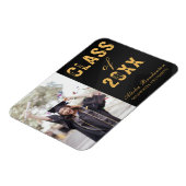 Minimalistische moderne Afstuderen Kaart Magneet (Linkerzijde)