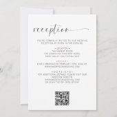 Minimalistische moderne alles-in-één bruiloft QR-c Kaart (Achterkant)
