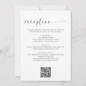 Minimalistische moderne alles-in-één bruiloft QR-c Kaart (Achterkant)