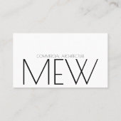 Minimalistische moderne architect visitekaartje (Achterkant)