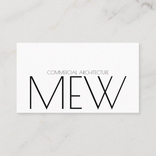 Minimalistische moderne architect visitekaartje (Achterkant)