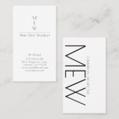 Minimalistische moderne architect visitekaartje (Voorkant / Achterkant)