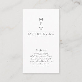 Minimalistische moderne architect visitekaartje