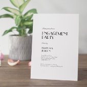 Minimalistische moderne Art Deco Engagement Party Kaart