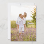 Minimalistische moderne Art Deco Engagement Party Kaart (Achterkant)