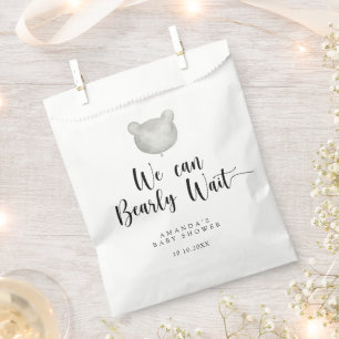 Minimalistische moderne Baby Shower Bedankzakje
