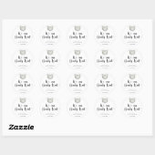 Minimalistische moderne baby shower ronde sticker (Vel)