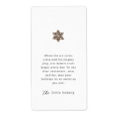 Minimalistische moderne bakkerij vakantie dank u etiket (Voorkant)