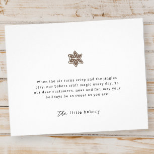 Minimalistische moderne bakkerij vakantie dank u flyer