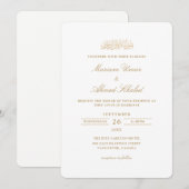 Minimalistische Moderne Basis Gouden Script Moslim Kaart (Voorkant / Achterkant)