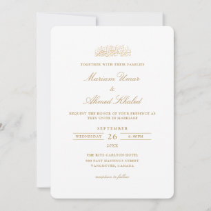 Minimalistische Moderne Basis Gouden Script Moslim Kaart