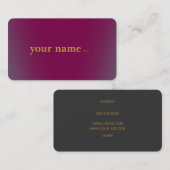 Minimalistische moderne Baskerville wijn Visitekaartje (Voorkant / Achterkant)