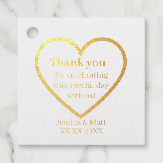 Minimalistische Moderne Bedankt-feest Bruiloft Bedankjes Labels (Voorkant)