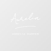 Minimalistische moderne bedrijfsnaam handtekening raamsticker (Vel)