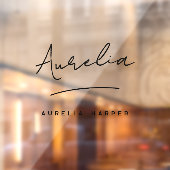 Minimalistische moderne bedrijfsnaam handtekening raamsticker (Vel 2)