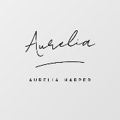 Minimalistische moderne bedrijfsnaam handtekening raamsticker (Vel)