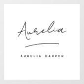 Minimalistische moderne bedrijfsnaam handtekening raamsticker (Vel)